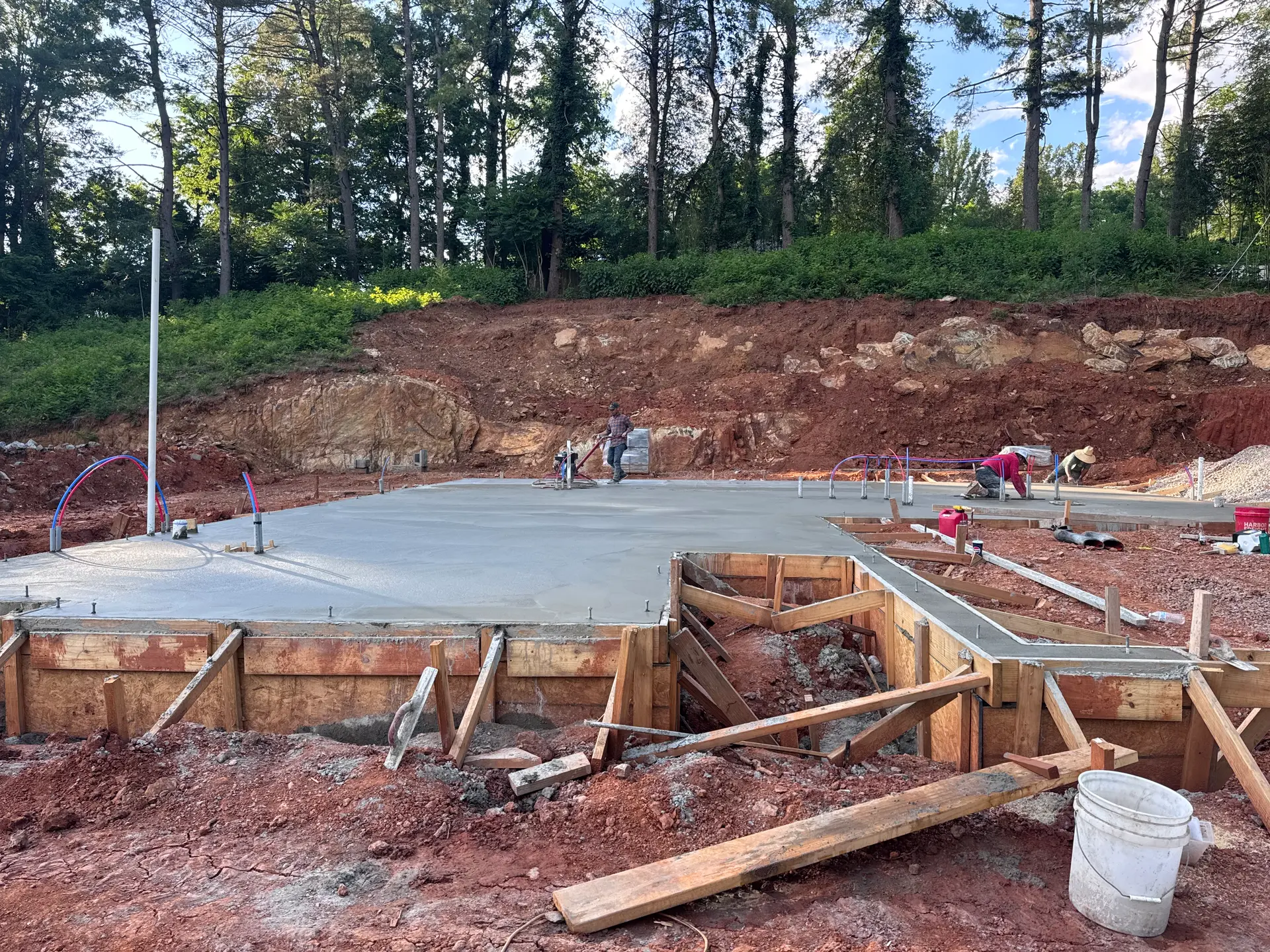 Concrete slab pour on an Alta Homes jobsite