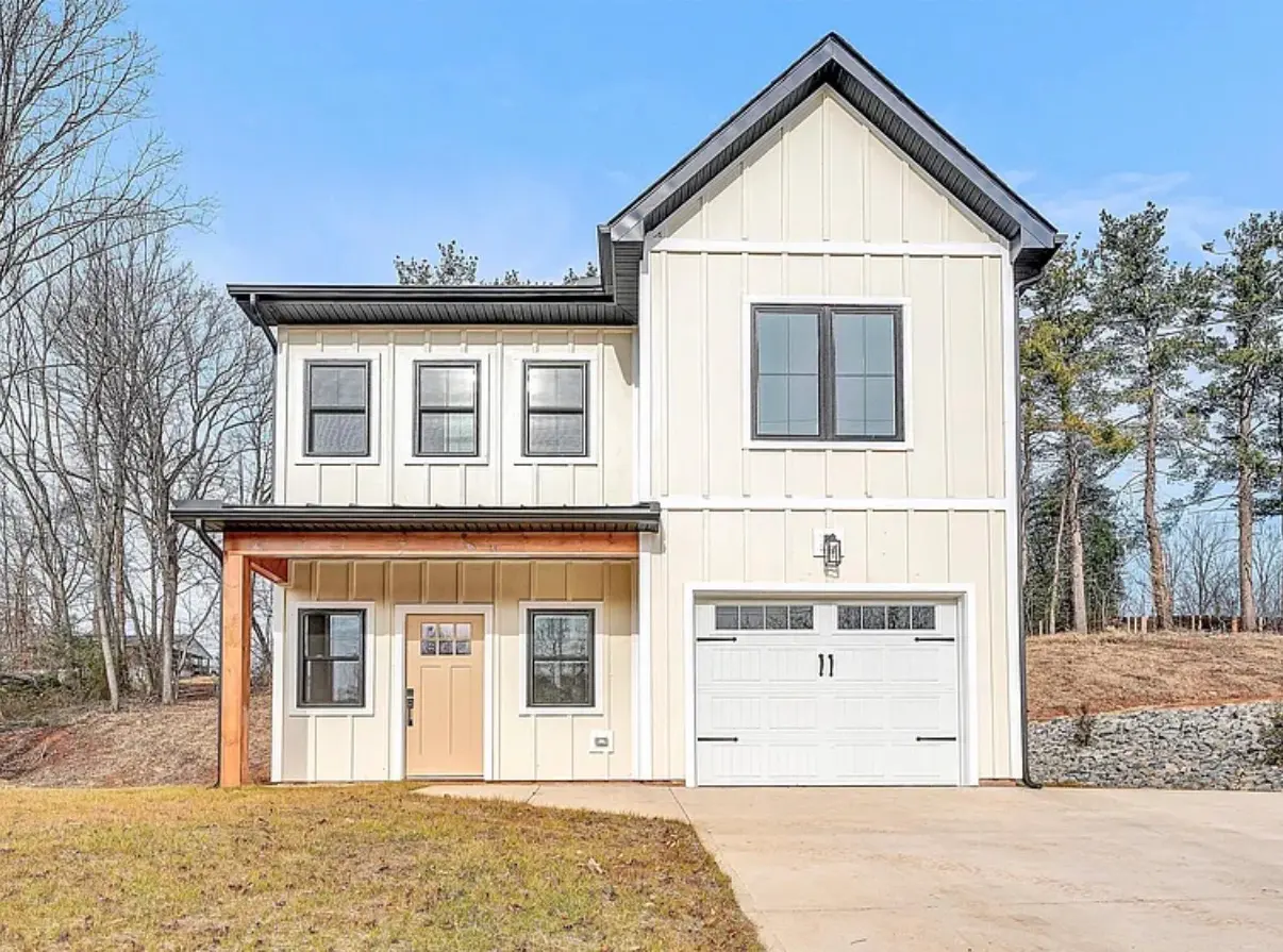 Finished modern farmhouse built by Alta Homes LLC near Danville, Virginia